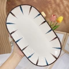 Bộ kẻ sọc xanh nâu