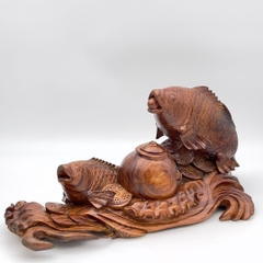 ĐỒ GỖ MỸ NGHỆ - CÁ CHÉP NGẬM NGỌC