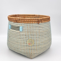 MÂY TRE ĐAN - GIỎ MÂY TRE ĐAN TRÒN HỌA TIẾT