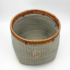 MÂY TRE ĐAN - GIỎ MÂY TRE ĐAN TRÒN HỌA TIẾT