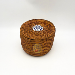 Hộp mây nắp sứ