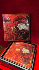 Bộ lót ly Sơn mài Shansen Ngũ Phúc