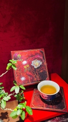 Bộ lót ly Sơn mài Shansen Ngũ Phúc