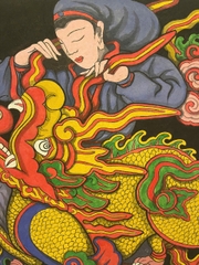 Bức tranh Kỳ Lân Hộ Đạo