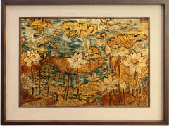 TRANH SƠN MÀI HOA SEN 02