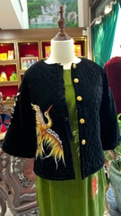 Áo Khoác Trần Bông thêu hạc