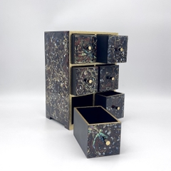 SƠN MÀI MỸ NGHỆ - TỦ KHẢM ỐC 6 NGĂN