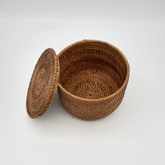 MÂY TRE ĐA - HỘP TRÒN MÂY TRE ĐAN NẮP MÂY