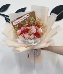 Hoa hồng sáp mix baby