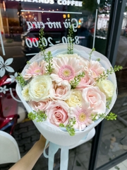 Bó hoa hồng mix đồng tiền/phăng