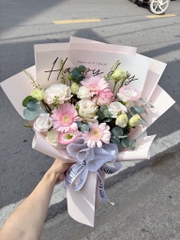 cát tường mix tone hồng