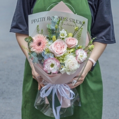 Bó hoa cát Tường mix tú cầu SP000066