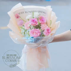 Bó Hoa Hồng Pastel Mix – Dịu Dàng & Ngọt Ngào Như Ánh Mây