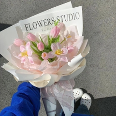 Bó hoa tulip hồng SP000032