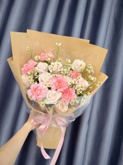 Bó hoa hồng mix phăng