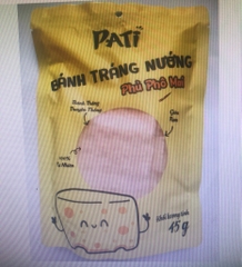 Bánh tráng nướng phủ chà bông gà pati