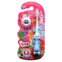 Bàn chải trẻ em kẹp đồng hồ rabbit