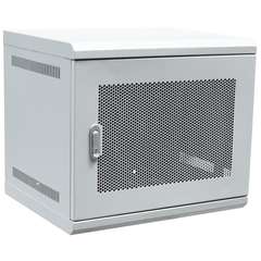 Tủ RACK 9U treo tường D450. Cửa Mica hoặc Cửa Lưới màu Ghi
