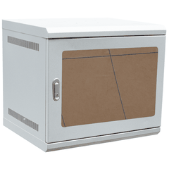 Tủ RACK 9U treo tường D450. Cửa Mica hoặc Cửa Lưới màu Ghi