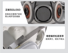 A620 half-face respirator mask (AMS brand, made of TPU, packed in a single-unit pouch)