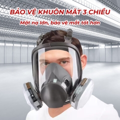 安美尚 A680 硅胶双罐防护全面具Mặt nạ phòng độc Ams A680