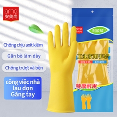 Găng tay Ams chống hoá chất axit kiềm EN388, EN420 model: A538