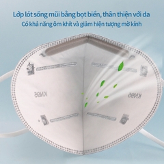 Khẩu trang chống bụi KN95 (chứa than hoạt tính 5 lớp phòng covid hiệu AMS, Model: A9541, hộp 50 chiếc)