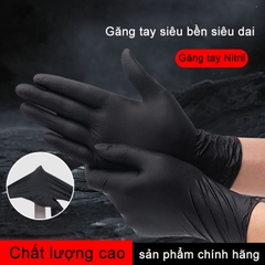Găng tay nitrile Ams dùng một lần màu đen, quy cách A5221 (hộp 100 cái)