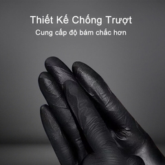 Găng tay nitrile Ams dùng một lần màu đen, quy cách A5221 (hộp 100 cái)