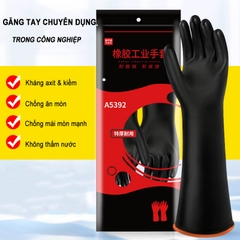 Bao tay chống hóa chất axit kiềm A5392 dài 45cm
