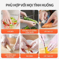 Găng tay PVC dùng 1 lần trong suốt hiệu: Ams model: A5101 Hộp 100 cái