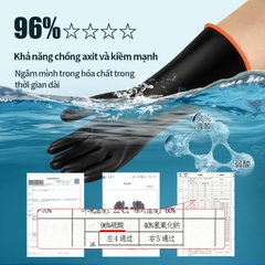 Bao tay chống hóa chất axit kiềm A5392 dài 45cm