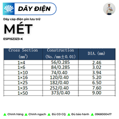 Dây dẫn điện bọc plastic dùng cho pin lưu trữ TUV 2PfG 2693/CE, điện áp 1500V, tiết diện lõi:35mm2, hiệu LEADER