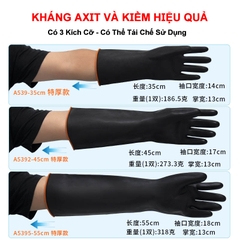 Chemical-resistant rubber gloves brand AMS (acid- and alkali-resistant) A539, A5392, A5395