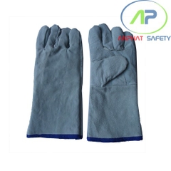 Găng tay da dài 2 lớp