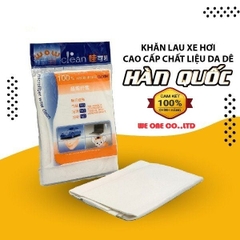Khăn lau xe ô tô cao cấp bằng da dê Hàn Quốc, mềm mịn, thấm hút nhanh, lau sạch bề mặt
