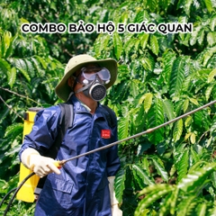 Combo bảo hộ 5 giác quan cho phun thuốc sâu cho cây cà phê, sầu riêng, hồ tiêu