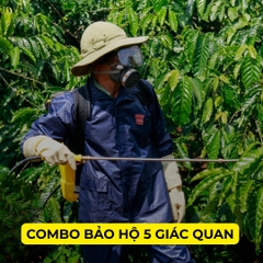 Combo bảo hộ 5 giác quan cho phun thuốc sâu cho cây cà phê, sầu riêng, hồ tiêu