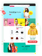 Website bán hàng Sapo khởi tạo nhanh, có sẵn nền tảng