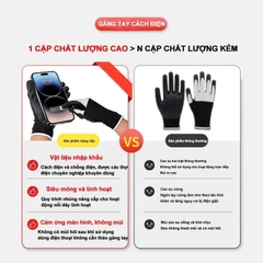 Găng tay Ams cách điện thợ điện, Găng tay cách nhiệt màn hình cảm ứng Nitrile siêu mỏng, Điện áp chịu được bền bỉ 400V 8mA Model: AMS502