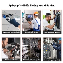 Găng tay Ams cách điện thợ điện, Găng tay cách nhiệt màn hình cảm ứng Nitrile siêu mỏng, Điện áp chịu được bền bỉ 400V 8mA Model: AMS502