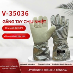 Găng tay chịu nhiệt Vian 350 độ màu bạc V-35036