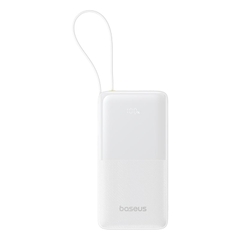Pin sạc dự phòng OS-Baseus Bipow 2 Digital Display Power Bank With Built-in USB-C Cable 20000mah 20W Moon White