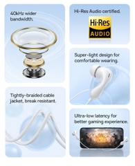 Tai nghe Baseus Encok HZ20 Wired Earphones Cluster Black