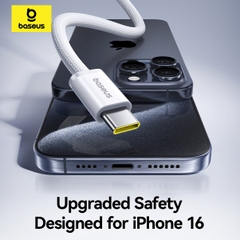 Cáp sạc nhanh C to C Baseus Dynamic 4 Fast Charging Data Cable USB-C to USB-C 100W 2m - WHITE