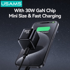 USAMS CC269 30W GaN Mini Fast Charger (US) - JC Series - Black
