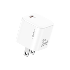 USAMS CC269 30W GaN Mini Fast Charger (US) - JC Series - White