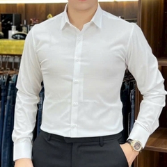Sơ mi trắng kẻ chìm cao cấp SM-66687