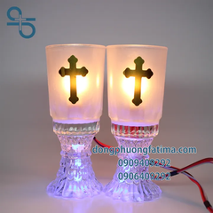 2 CÂY LY ĐÈN ĐIỆN K7 (16CM) (Điện 220V)