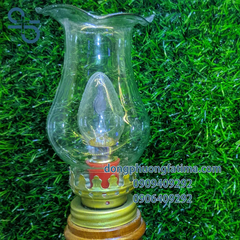 2 CÂY ĐÈN DẦU ĐIỆN 20CM (MÀU GỖ NÂU TRẦM)